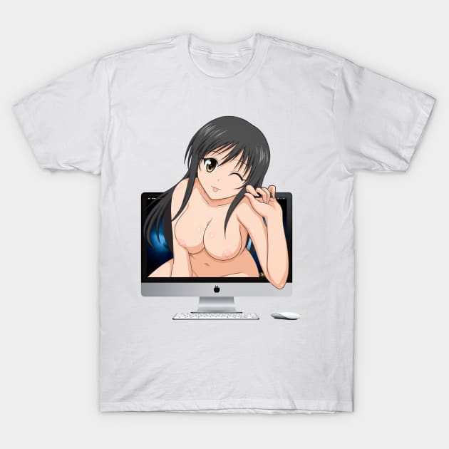 Anime PC/Macbook Sexy Girl T-Shirt by eugen900000